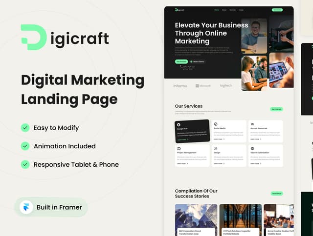 Digicraft - Digital Marketing Landing Page