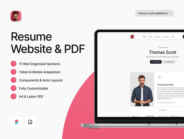 Resume Website & PDF Template — Thomas Scott