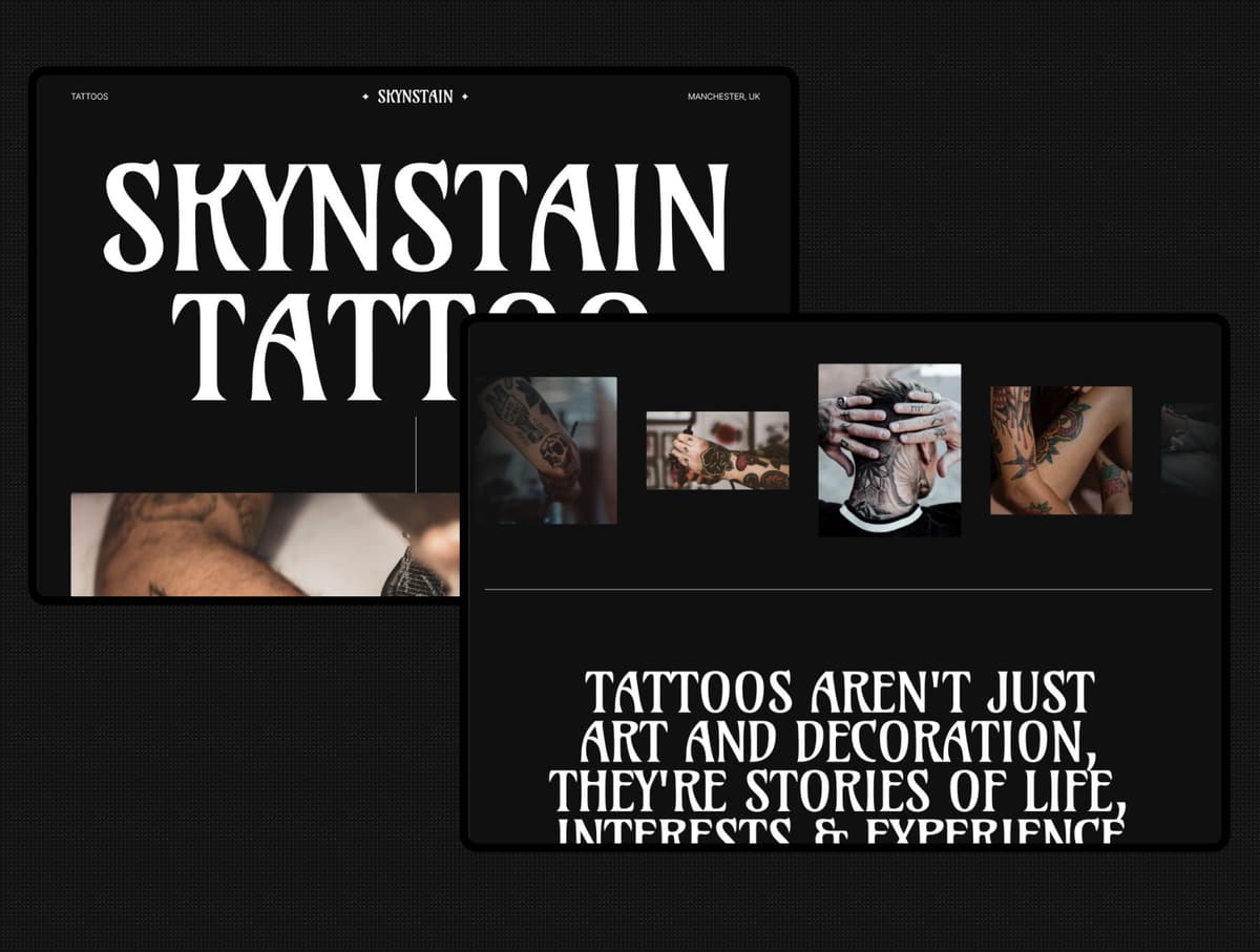 Skynstain - Tattoo Studio Website Template