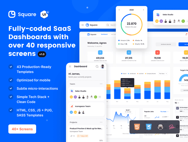 Square Dashboard HTML