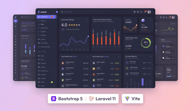 Sneat Dashboard PRO – Laravel 11