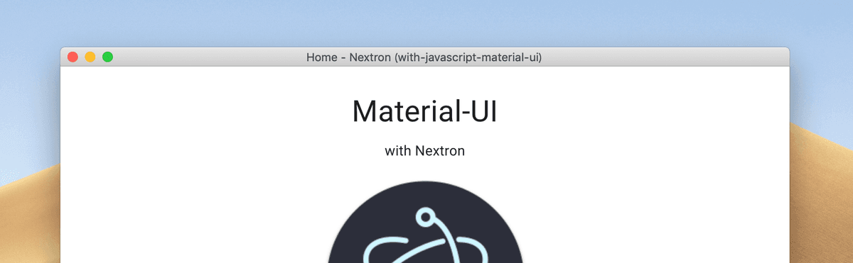 Nextron: ⚡ Next.js + Electron ⚡