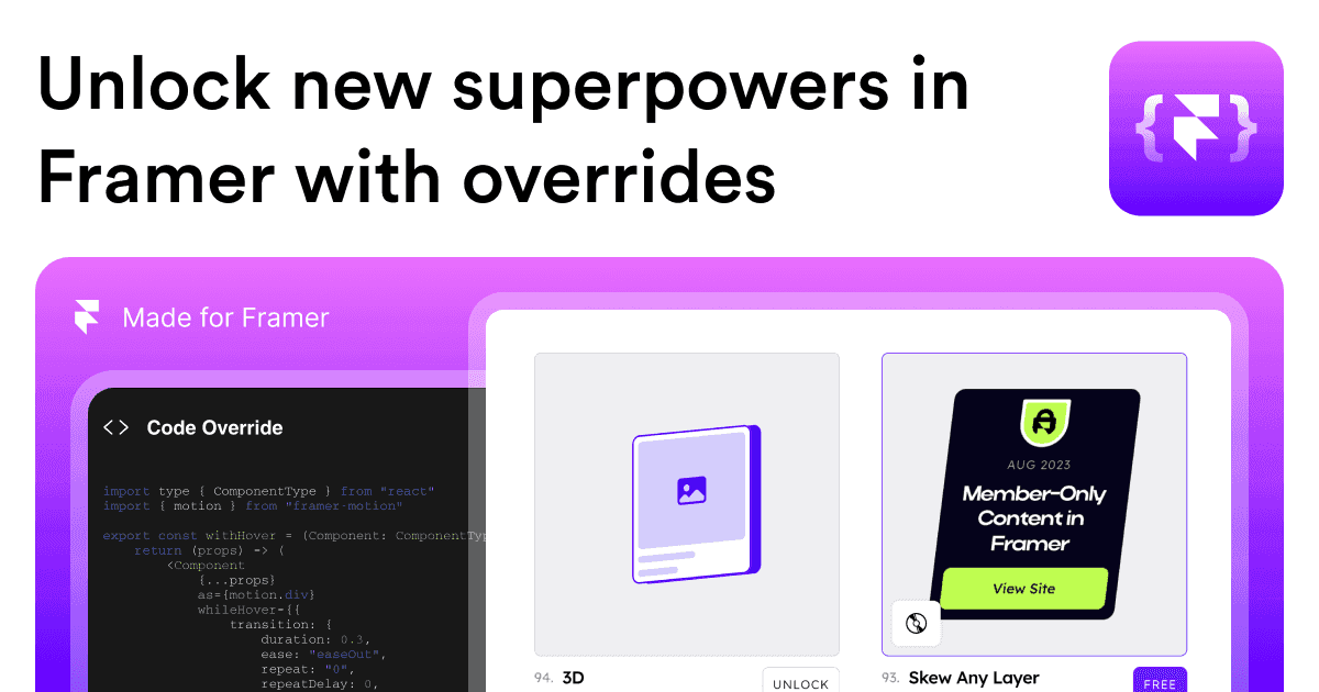 Framer Overrides