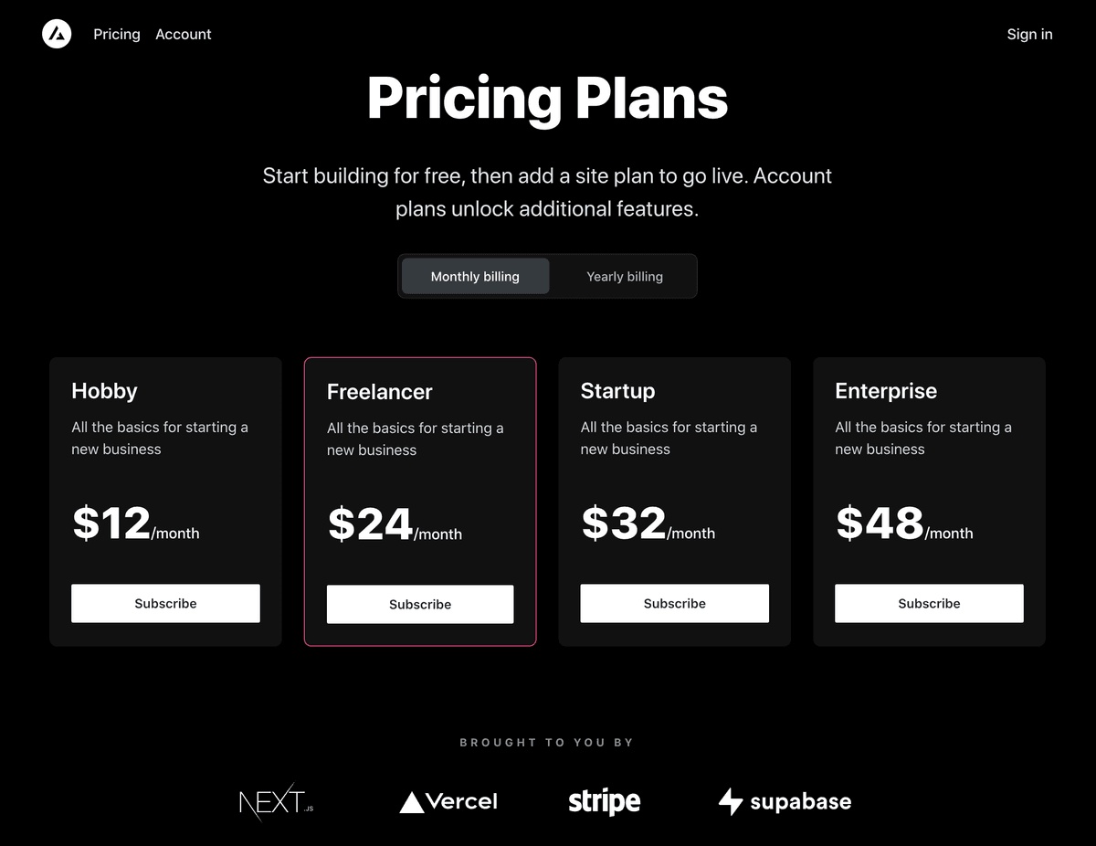 vercel/nextjs-subscription-payments