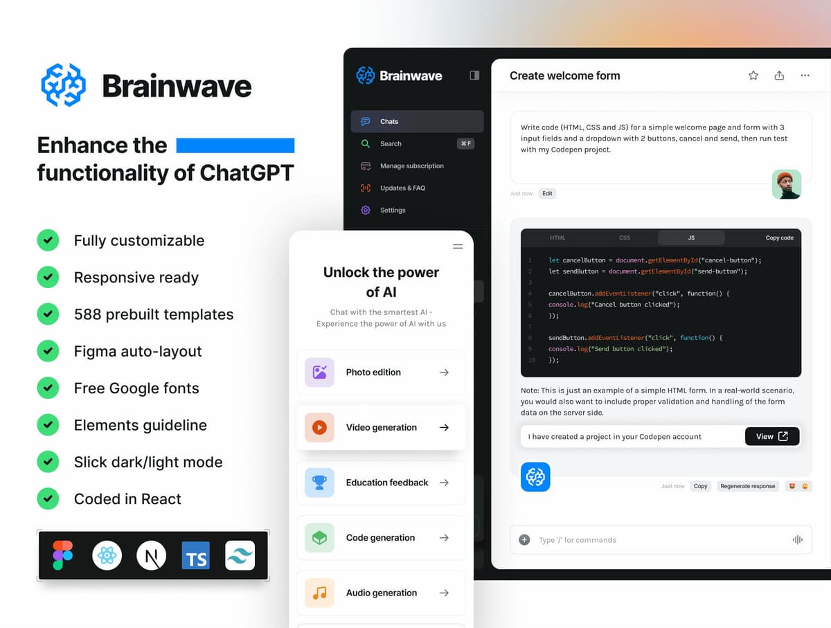 Brainwave - AI UI Kit
