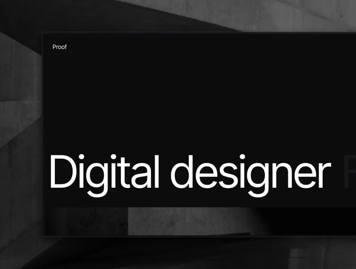 Proof — Framer Portfolio