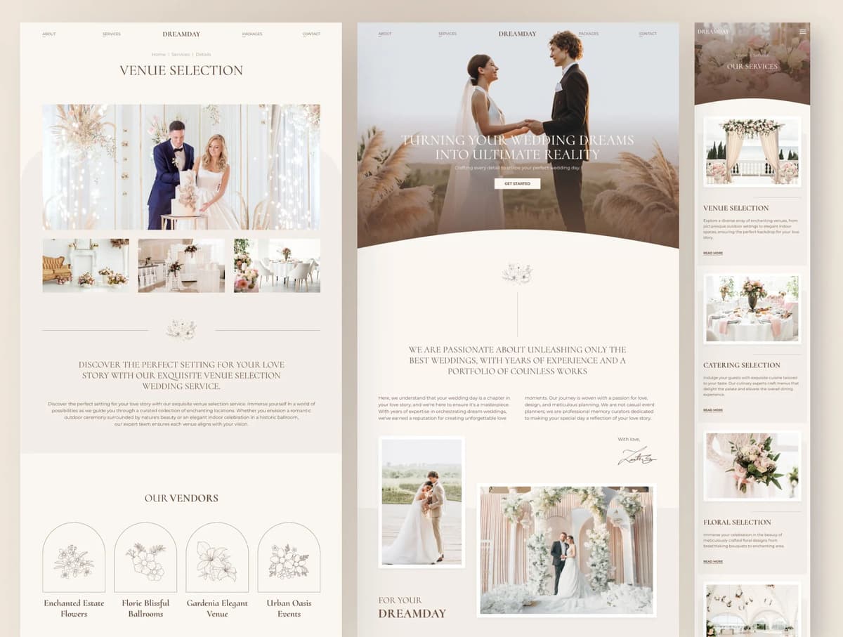 DreamDay - Wedding Planner Website