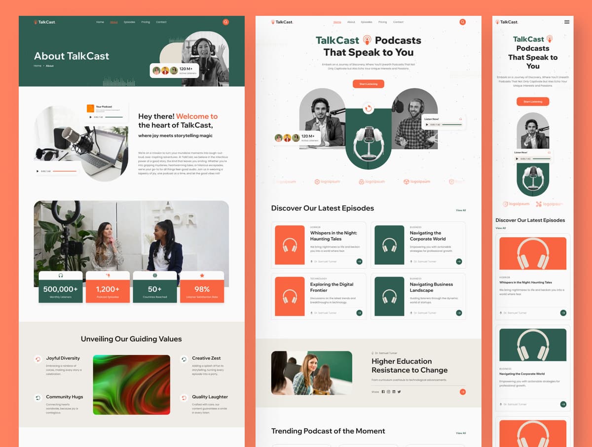 TalkCast - Podcast Website