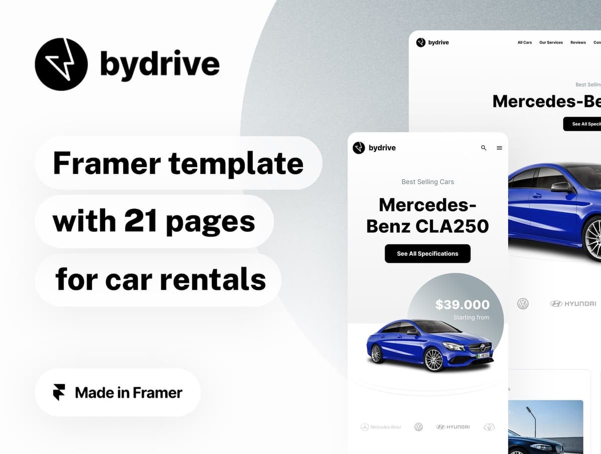 ByDrive - car rental and auto dealership template for