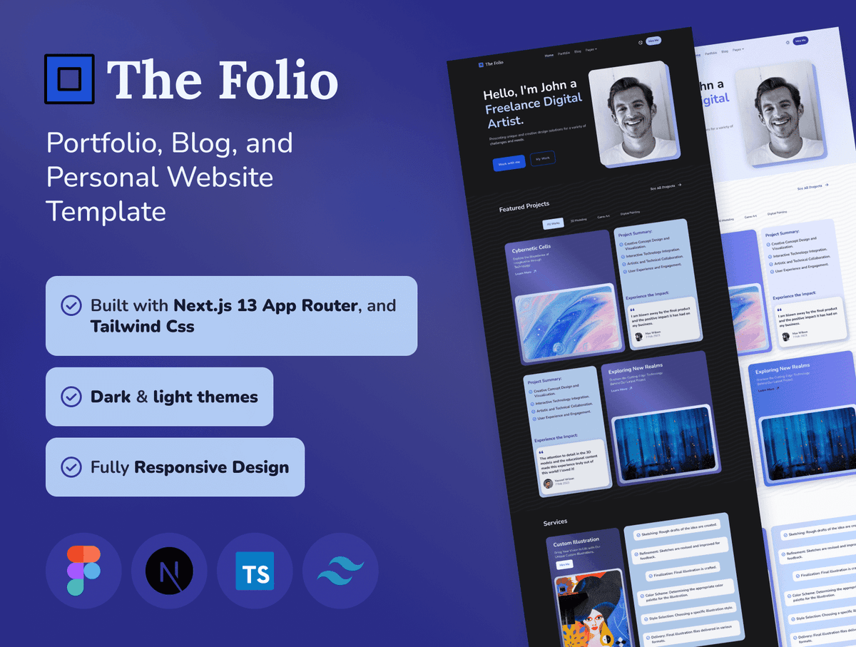 The Folio - Portfolio, Blog, and Personal Website Template.
