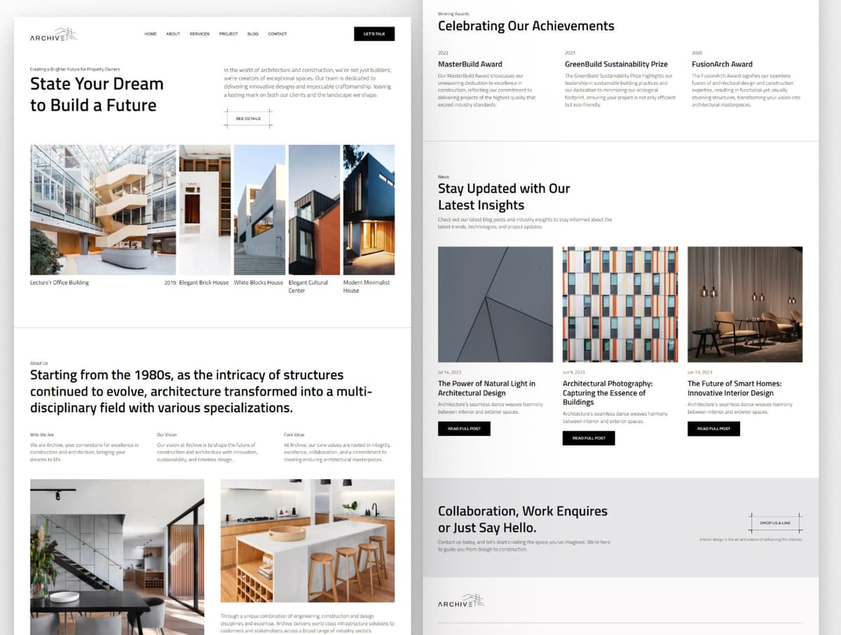 Archive - Framer Template for Construction & Architecture Website