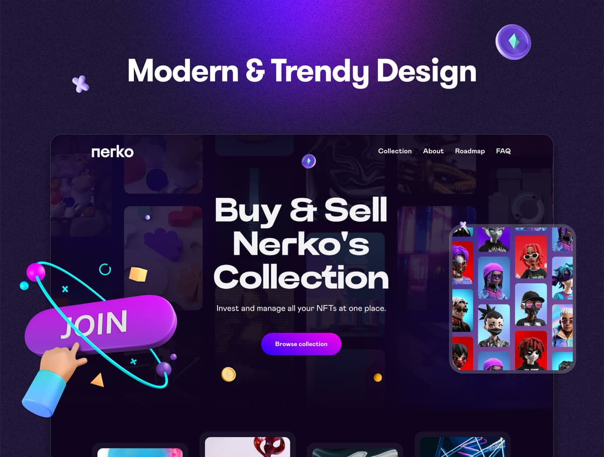 Nerko - NFT Portfolio Landing Page