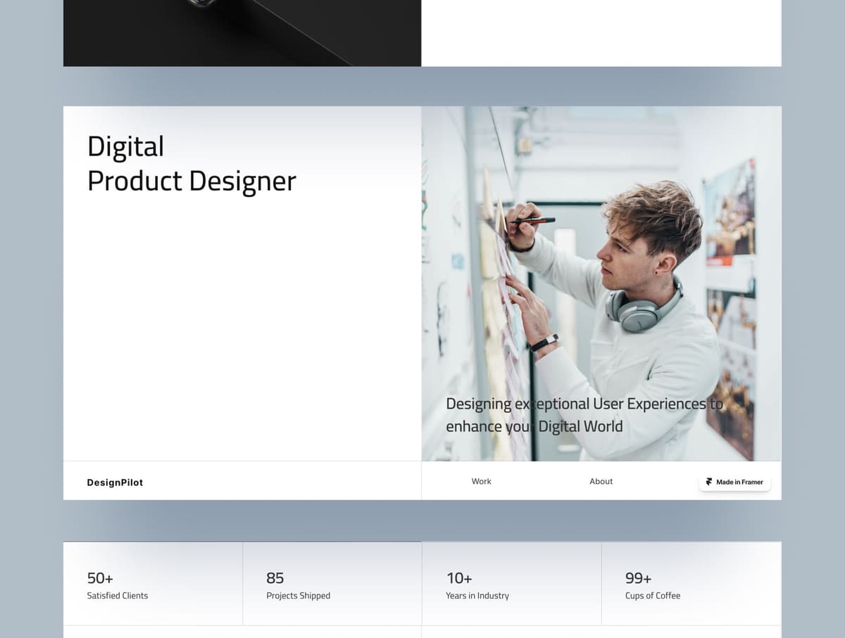 DesignPilot - Clean Portfolio