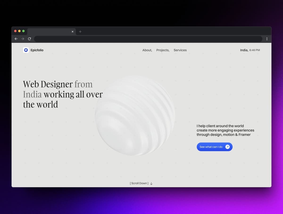 Epicfolio - Personal Portfolio