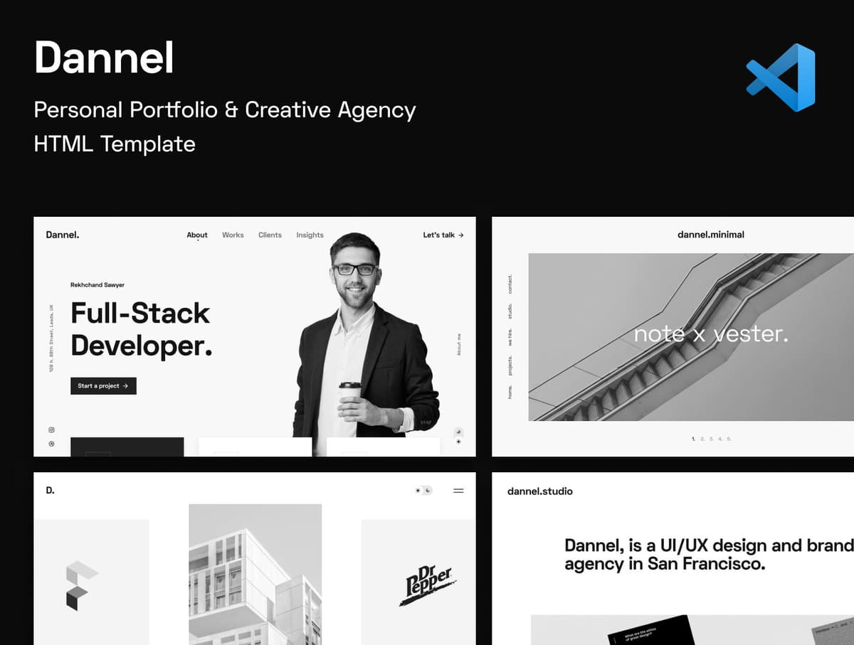 Dannel - Personal Portfolio & Creative Agency HTML