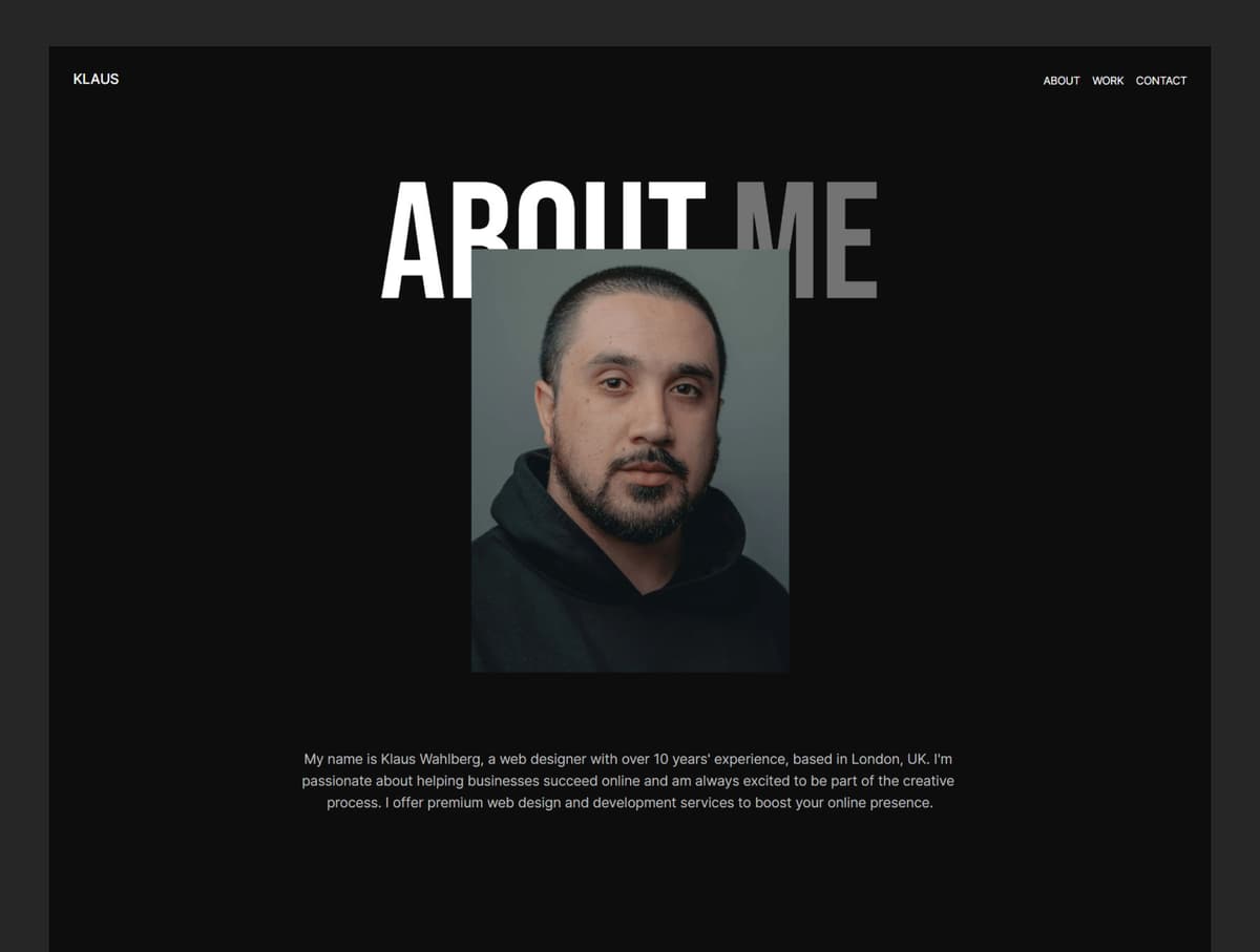Klaus - Framer Portfolio